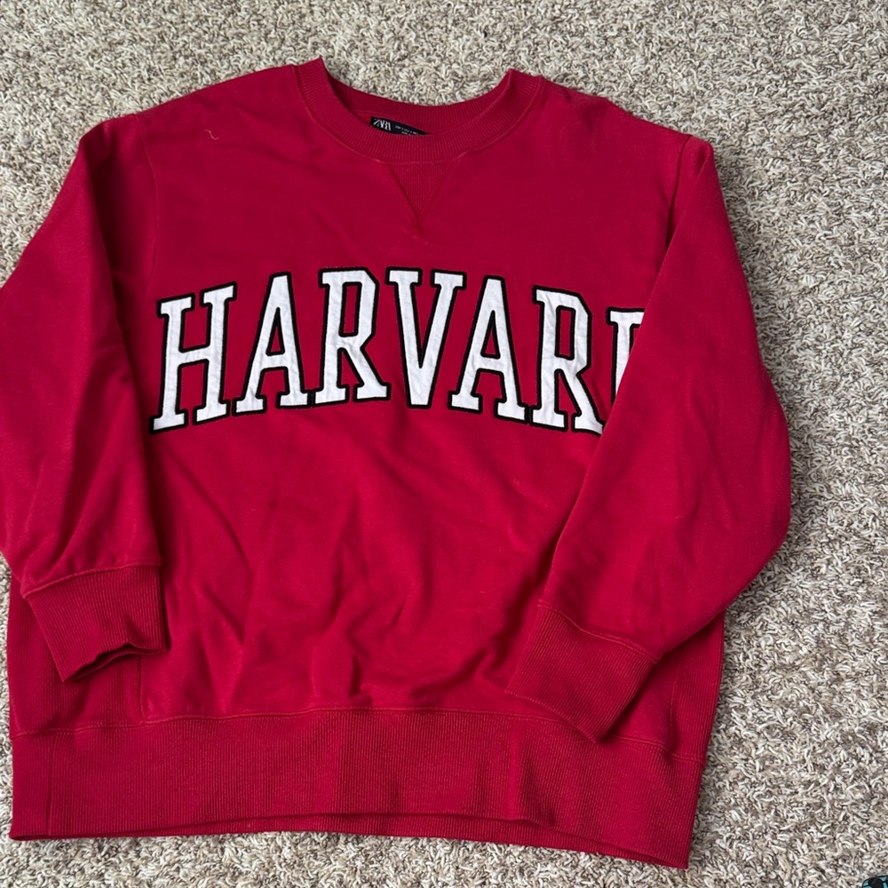 Zara Crimson Crewneck Sweater
